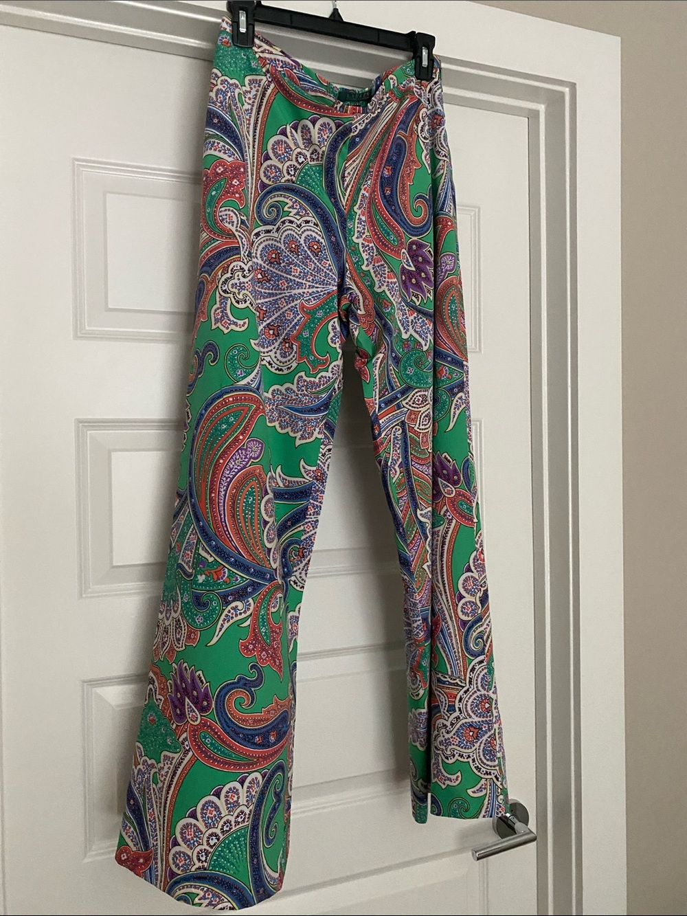 Lauren Ralph Lauren Green Multicolor Paisley Pants